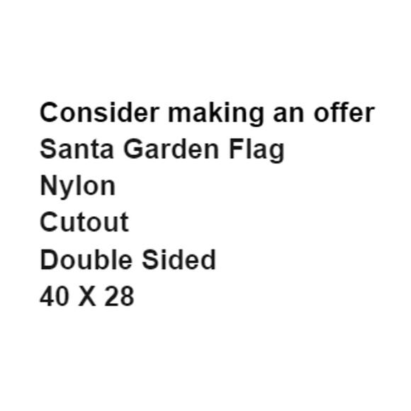 Santa Garden Flag Nylon Cutout Double Sided 40 x 28 Classroom Banner Christmas - Picture 2 of 3